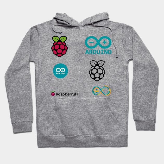 raspberry pi arduino sticker set Hoodie by yourgeekside